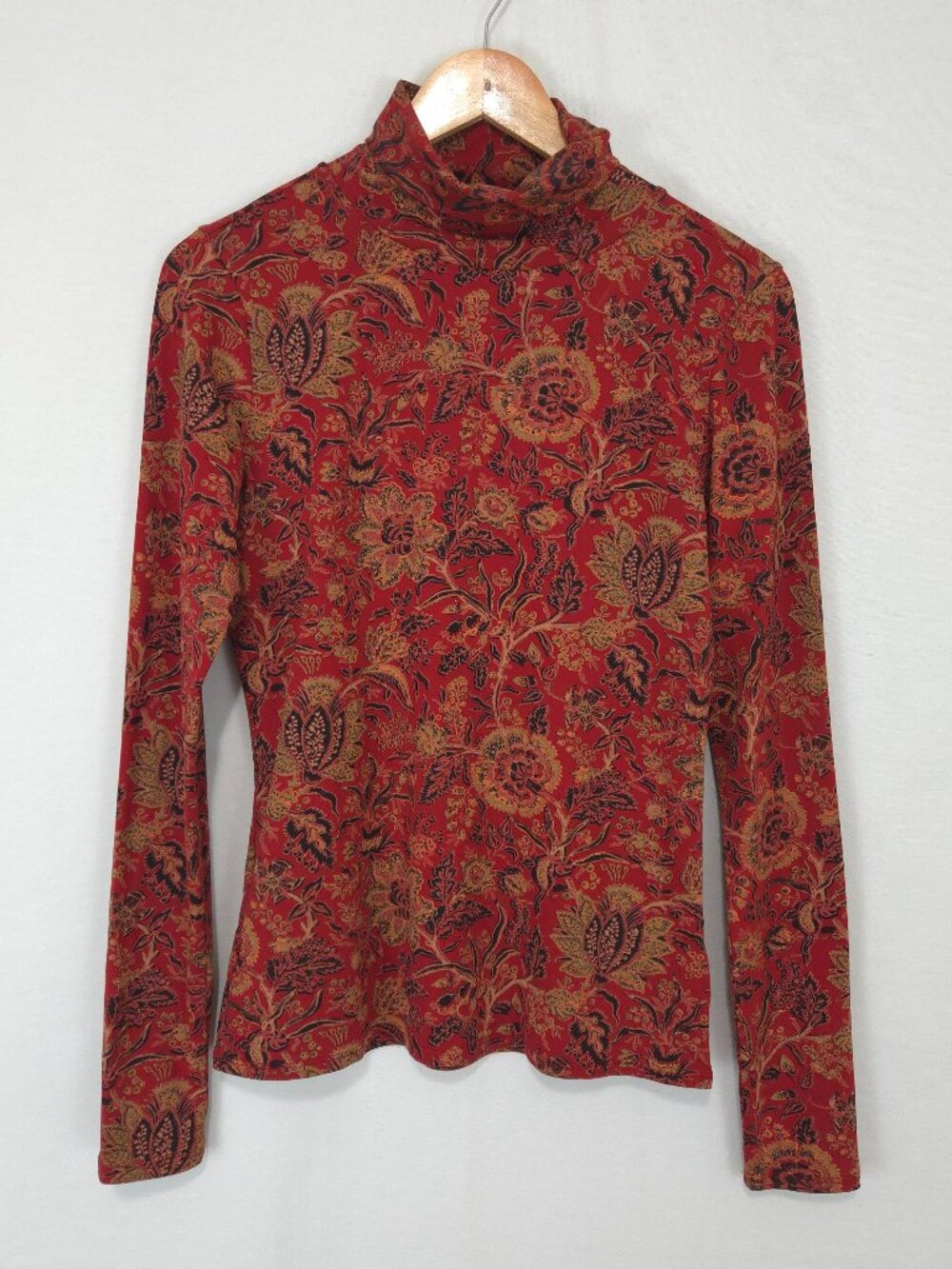 Peruvian Connection Women's Floral Paisley T-Neck Top